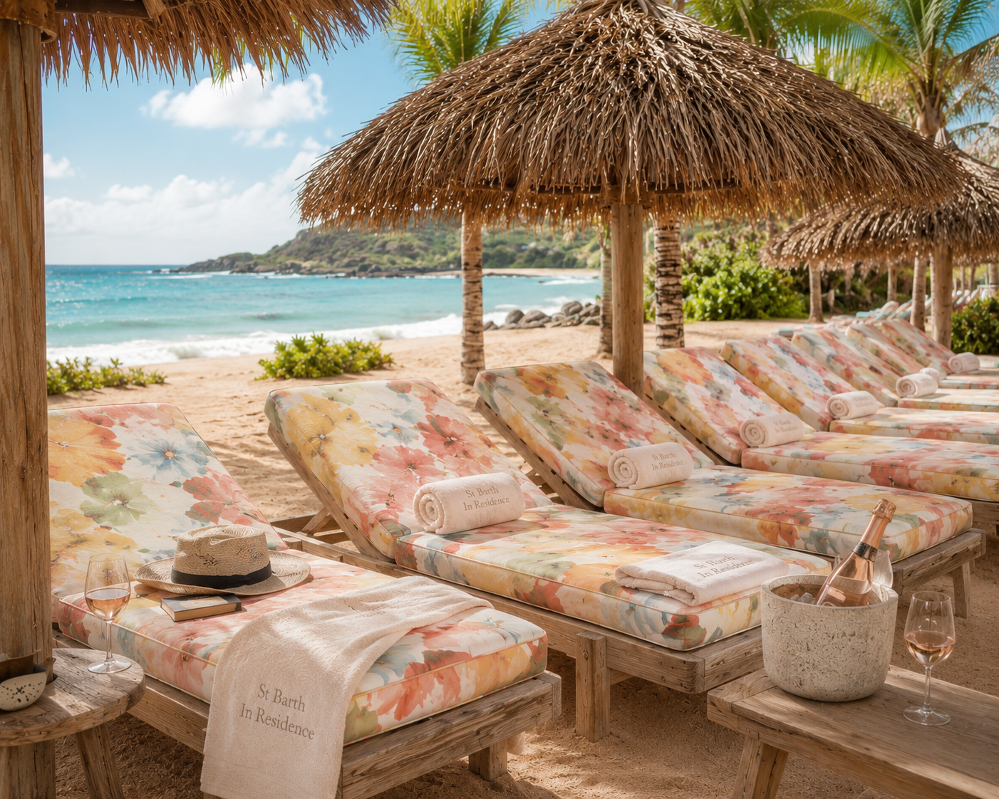 St Barth In Residence beach loungers